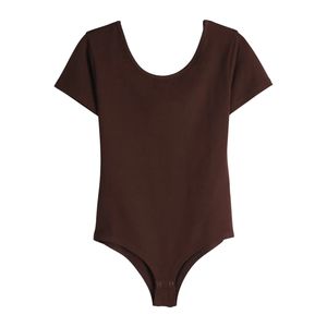 Body de Manga Corta con Cuello Redondo para Mujer, Sexy, Ajustado, Corto, Transpirable, Venta al Por Mayor Personalizada - Product Image 4