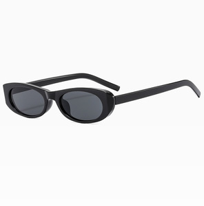 3867 New Trendy Street Shooting Personality <b>Small</b> <b>Frame</b> Oval Shades Custom Logo Cat Eye Vintage Women Men <b>Sunglasses</b> 2024 - Product Image 3