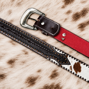 Ceinture décontractée de style western pour homme en cuir véritable avec boucle en alliage, style vintage, durable, haute résistance, mode Rodeo Ranch - Product Image 3