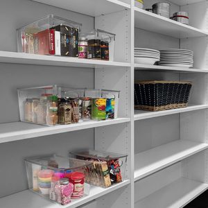 Set di 4 Contenitori in Plastica con Coperchi, Perfetti per Organizzare Dispensa e Frigorifero, Contenitori per Organizzazione - Product Image 2