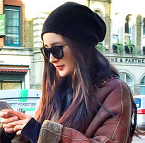 Bonnet unisexe en cachemire pur et laine mérinos 100% tricoté, bonnet d'hiver, bonnet en forme de crâne dans un coffret cadeau - Product Image 4