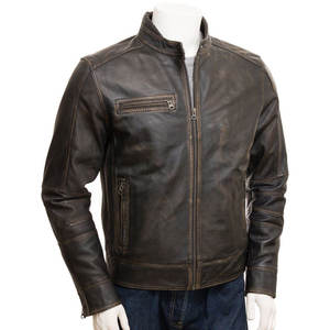 Chaqueta de Motero Personalizable para Hombre, de Cuero Vacuno Vintage, Transpirable, Impermeable, Resistente al Viento, Estilo Urbano, Hecha en Sialkot, Pakistán - Product Image 5