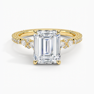 Bague en argent sterling 925 pour femme avec diamant moissanite taille émeraude en forme de croix, cadeau de fiançailles - Product Image 1