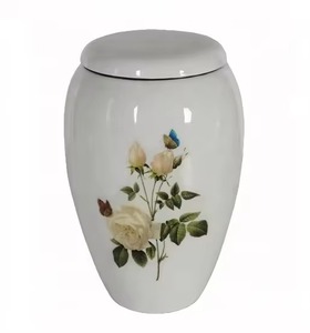 Urna Funeraria de Metal Estilo Vintage para Cenizas de Adultos, Urna Decorativa con Patrón Religioso, Contenedor Conmemorativo para Cenizas de Adultos - Product Image 2