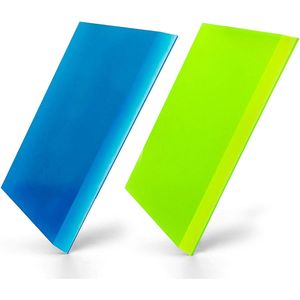 Set di 2 Raschietti in Gomma 5.1x2 Pollici Blu/Verde per Pulizia Vetri, Porte Doccia, Finestrini Auto, Serigrafia - Product Image 1