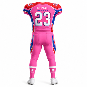 Uniforme de Fútbol Americano Personalizado al por Mayor con Logotipo Personalizado, Talla Grande, Manga Corta, 100% Poliéster, Estilo Único - Product Image 2