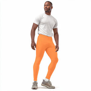 Leggings de Compresión de Secado Rápido de Poliéster/Algodón para Hombre, Sólidos, Elásticos en Cuatro Direcciones, Transpirables, con Cintura Elástica, para Gimnasio, Entrenamiento y Deportes - Product Image 3