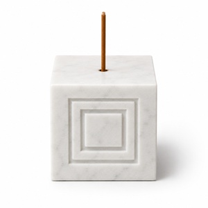 Quemador de incienso decorativo de mármol con diseño circular acanalado, de piedra natural, para mesa, decoración del hogar, muy vendido y en tendencia. - Product Image 6