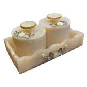 Premium Artizon Studio Decorative Resin Jar Tray Eco-Friendly Non-Toxic Classic Design Home Organization <b>Table</b> Display Wholesale - Product Image 1
