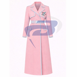 เสื้อโค้ทขนสัตว์ Gamma Phi Delta Sorority คุณภาพสูง เสื้อโค้ทเทรนช์ผู้หญิงแบบมีเข็มขัด เสื้อโค้ทขนสัตว์แบบยาวทรงวาร์ซิตี้ สำหรับสมาชิกชมรม GPD - Product Image 1