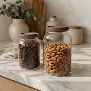 Top Selling Glass <b>Storage</b> <b>Jar</b> with Wooden Lid <b>for</b> <b>Kitchen</b> Food <b>Storage</b> Home Organization and Decoration Available <b>For</b> Sale - Product Image 5