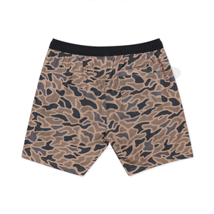 OEM Custom Logo Solid Men's Double <b>Layer</b> Eco-Friendly Quick Dry Athletic Shorts 7 Inch Stretch Breathable UPF 50 - Product Image 5