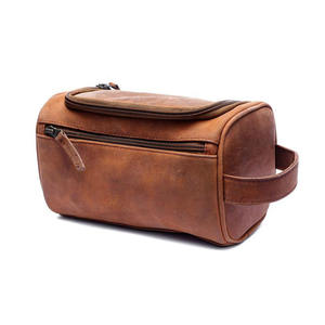 Trousse de toilette multifonctionnelle en cuir pour homme, sac de maquillage, trousse de beauté, sac de voyage pour homme, en vente - Product Image 1