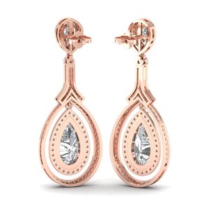 Pendientes colgantes REYES con diamantes cultivados en laboratorio CVD HPHT, en oro macizo de 14K y 18K, joyería fina para bodas, para mujeres. - Product Image 4