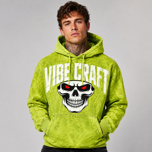 Sweat à capuche oversize en coton épais délavé à l'acide pour homme, style streetwear urbain, personnalisable, marque privée, vintage, vente en gros - Product Image 1