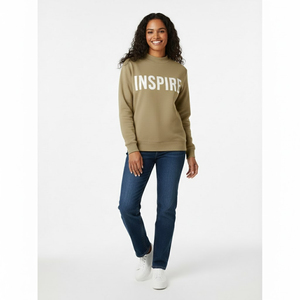 Achetez un sweat-shirt personnalisé pour femme, col montant, doux, hiver, manches longues, coupe ample, col montant. - Product Image 1