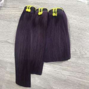 Extensiones de cabello vietnamita humano crudo de la MEJOR calidad Color uva hueso recto Super doble trama dibujada precio al por mayor - Product Image 5