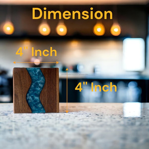 Juego de Posavasos Cuadrados de Resina Fáciles de Limpiar, 10 cm, Estilo Moderno para Mesas de Café, Protege las Superficies de Manchas y Arañazos - Product Image 4