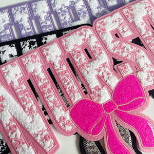 New Tulip Blossom Embroidery Patch Iron On Fabric Badge for Hats Bags <b>Jackets</b> Caps DIY Floral Apparel Decoration Wholesale - Product Image 5