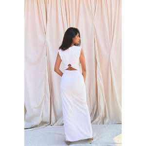 Vestido Maxi Largo para Mujer, Corte Holgado, Ecológico, Natural, Sin Mangas, Elegante, para Fiestas - Product Image 4