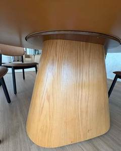 Juego de Mesa de Comedor Redonda Moderna - Muebles de Comedor de Madera de Teca para Hotel, Villa, Restaurante, Indonesia - Product Image 5