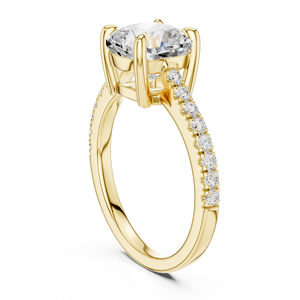 Bague de fiançailles, de mariage ou de promesse SATVIK RATNA 2 CT CUSHION, diamant cultivé en laboratoire, solitaire, or 14k/18k, certifié IGI, luxe classique - Product Image 4