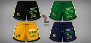 Pantalones Cortos Deportivos Personalizados de Buena Calidad para Hombre, Ligeros, para Entrenamiento, con Cordón en la Cintura e Impresión Personalizada - Product Image 3