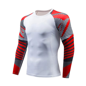 Comfortable Custom Size Hot Selling <b>Men's</b> Rash Guard Full Sleeve <b>Compression</b> Breathable Anti-Bacterial UPF50+ High Quality - Product Image 2