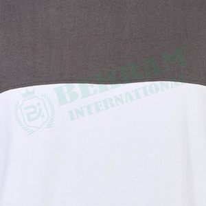 Factory Wholesale Men's Oversized Short Sleeve T-Shirt Gray <b>White</b> Block Color O-Neck Casual 100% Cotton Jersey Breathable <b>Tees</b> - Product Image 6