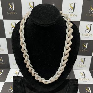 Cadenas Finas de Plata S925 con Diamantes Certificados por IGI, Collares Estilo Hip Hop, Cadena Cubana Chapada en Oro Rosa con Moissanita VVS para Hombre - Product Image 5