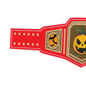 Cinturón de Campeón de Halloween con Diseño de Calabaza Roja, Cinturón de Lucha Libre Espeluznante, Diseño Personalizado, Edición Limitada - Product Image 4