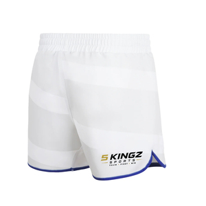 5 KINGZ SPORTS กางเกงขาสั้น MMA สีขาว ระบายความชื้นได้ดี แห้งเร็ว ชุดกีฬาสำหรับผู้ใหญ่แบบไม่จำกัดเพศ - Product Image 2