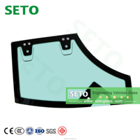 Vitre de cabine d'excavatrice pour Cat Caterpillar Komatsu Hyundai Volvo Hitachi Kobelco Doosan Daewoo Sumitomo avec homologation Emark