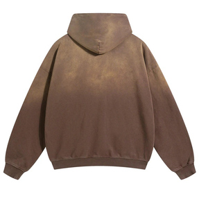 Fabricants de vêtements personnalisés Streetwear – Sweat à capuche épais 500 g/m² en molleton, effet délavé soleil, vintage et vieilli, modèle 2026 - Product Image 6