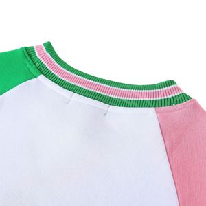 เสื้อสเวตเชิ้ตคอกลม AKA Crest Opp Sleeve Chenille สีขาว เขียว ชมพู แขนเสื้อแบบแร็กแลน ปักลาย สำหรับผู้หญิงและผู้ชาย - Product Image 6