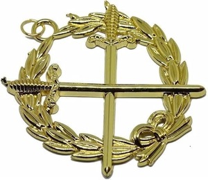 OES Collar Jewel - Silver With Matron Gavel Material Silver Metal type Silver plated brass - Product Image 4