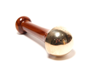 Masajeador Facial de Madera Kansa Antiguo, Varita de Madera Kansa Moderna para el Cuidado de la Piel, Herramienta de Masaje Ayurvédica Kansa Pulida - Product Image 2