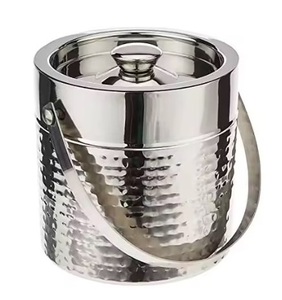 Top Selling Metal Wine Cooling Ice Bucket Customized Square Large Capacity Modern Design Champagne Ice Bucket Tub With Handles - Product Image 4