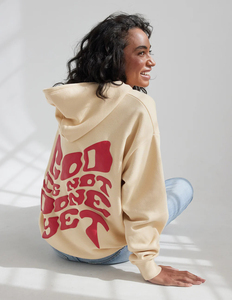 Stylish women puff printed <b>hoodie</b> featuring raised print design cozy interior ribbed cuffs relaxed fit for daily wear and <b>cool</b> - Product Image 2