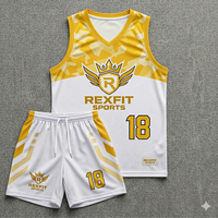 REXFIT SPORTS Conjunto Deportivo de Baloncesto Personalizado para Adultos, Ligero, Transpirable, 100% Poliéster, Uniforme de Secado Rápido, Proveedor