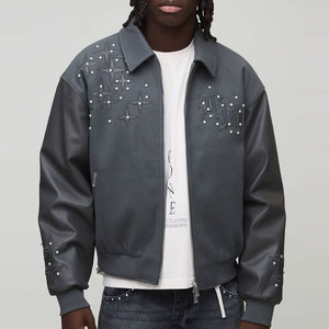 Veste en cuir pour homme, design entièrement personnalisé, prix de gros, collection hiver, look élégant, veste en cuir PU pour homme - Product Image 1