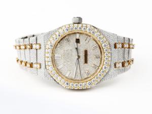 Montres mécaniques de luxe rondes antiques serties de moissanite, 39 mm, en acier inoxydable pour hommes, haute qualité, prix de gros, fournisseur indien - Product Image 3