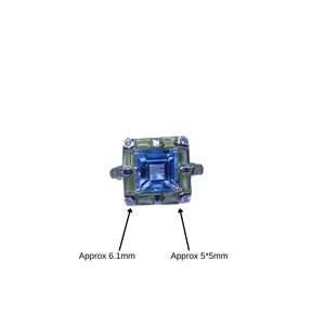 Anillo Clásico de Plata de Ley 925 con Topacio Azul para Mujer, Joyería Plateada para Bodas - Product Image 2