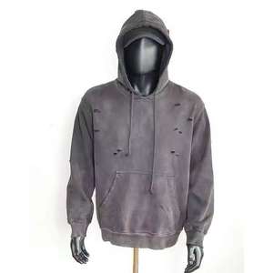 Sudadera con capucha para hombre de moda, estilo desgastado, térmica, de gran grosor, venta al por mayor - Product Image 1