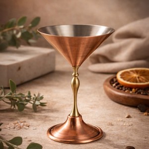 Handmade Brass Wine Glass Set Gold Goblets Elegant <b>Drinkware</b> for Wedding Party Barware Home Decor Gift Set - Product Image 3