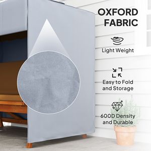 Housse de protection pour hamac de patio extérieur gris foncé 81''x49''x65'' avec protection UV, résistante à l'eau et à la poussière - Product Image 6