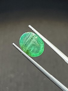 Esmeraldas naturales de Zambia, talla cabujón, piedras preciosas verdes sueltas para la fabricación de joyería, alta calidad - Product Image 4