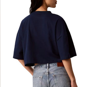 Fabricant de vêtements amples – T-shirt court uni respirant pour femme, idéal pour l'été, la gym et le sport, grande taille, épaules tombantes - Product Image 6