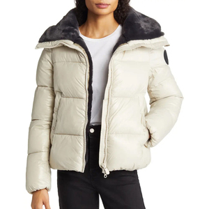 Women's Cotton Puffer Jacket Hooded Winter Eco-Friendly Quick Dry Breathable Customizable OEM ODM Service Women Puffer Jacket - Product Image 4