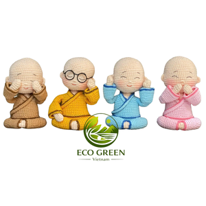 Adorables Figuras de Monjes en Miniatura Hechas a Mano, Muñecos Amigurumi para Tiendas de Regalos Budistas, Decoración Zen para Interiores y Pedidos al por Mayor S - Product Image 3